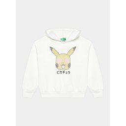 United Colors Of Benetton Pulóver POKEMON 3J73C203E Fehér Comfort Fit