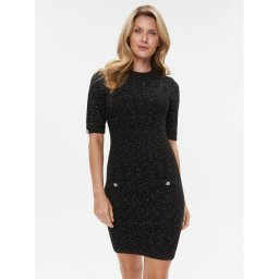 Morgan Kötött ruha 232-RMLAC Fekete Slim Fit