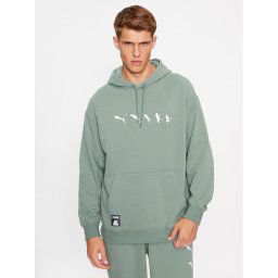 Puma Pulóver Puma X Ripndip 622197 Zöld Relaxed Fit