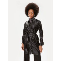 DKNY Bőr ruha P2HBTO59 Fekete Regular Fit