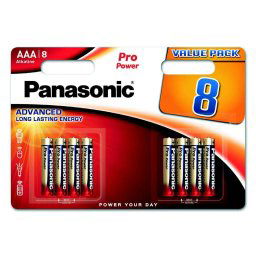 PANASONIC alkáli elemek - Pro Power AAA 4 4F 1, 5V csomag - 8db