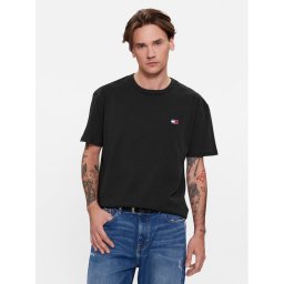 Tommy Jeans Póló Classic Xs Badge DM0DM17870 Fekete Classic Fit