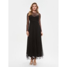 TWINSET Estélyi ruha 232TP2101 Fekete Regular Fit