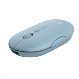 TRUST egér PUCK, vezeték nélküli, USB, kék, bluetooth