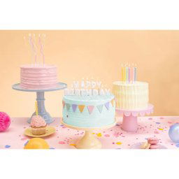 Happy Birthday fehér betűk, gyertya, 2,5 cm