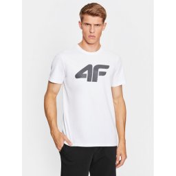 4F Póló 4FAW23TTSHM0877 Fehér Regular Fit