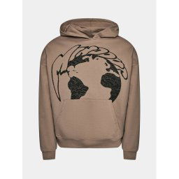 Mindout Pulóver Globe Barna Boxy Fit