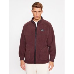 New Balance Polár kabát Athletics Polar Fleece Full Zip MJ33503 Piros Regular Fit