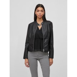 Vila Műbőr dzseki 14085931 Fekete Regular Fit