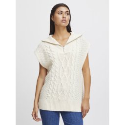 ICHI Sweater 20119797 Bézs Regular Fit