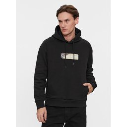 Calvin Klein Pulóver Layered Gel Logo K10K111820 Fekete Comfort Fit
