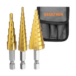 Bigstren 21640, 3 darabos lépcsős-fúró szett