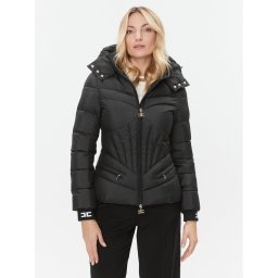 Elisabetta Franchi Pehelykabát PI-59H-36E2-V590 Fekete Slim Fit
