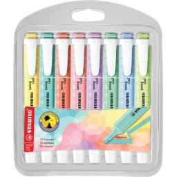 STABILO Szövegkiemelő készlet, 1-4 mm, STABILO "Swing Cool Pastel", 8 különböző szín