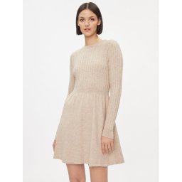 ONLY Kötött ruha 15306551 Bézs Regular Fit