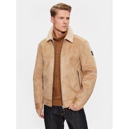 Tom Tailor Műbőr dzseki 1037361 Bézs Regular Fit