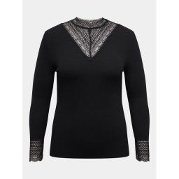 ONLY Carmakoma Blúz Tilde 15308237 Fekete Regular Fit