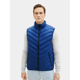 Tom Tailor Mellény 1036072 Kék Regular Fit