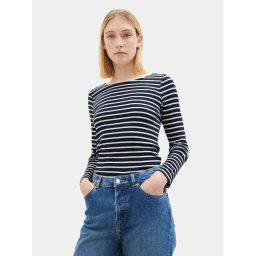 Tom Tailor Blúz 1038030 Sötétkék Regular Fit