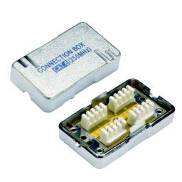 DATACOM csatlakozó doboz STP CAT6 (2* rovátkolt mező) Ezüst