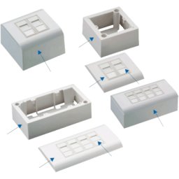 DATACOM Modul adatcsatlakozó STP CAT5E 4xRJ45 süllyesztett beépítéshez