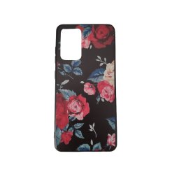 Samsung A52 4G / Samsung A52 5G / Samsung A52S 3D virágmintás fekete tok