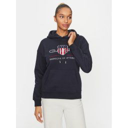 Gant Pulóver Archive Shield 4204567 Sötétkék Relaxed Fit