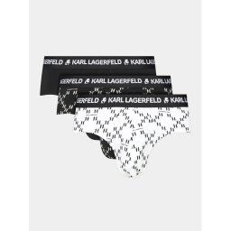 KARL LAGERFELD 3 darab készlet Logo Monogram Brief Set(3Pack) 225M2102 Fekete