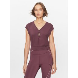 Puma Technikai póló Studio Yogini 523953 Bordó Tight Fit