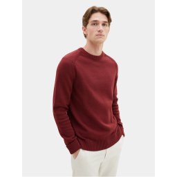 Tom Tailor Sweater 1038246 Bordó Regular Fit