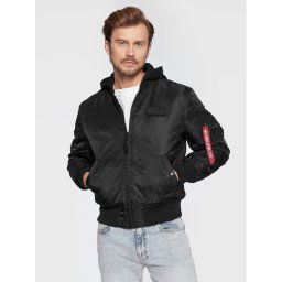 Alpha Industries Bomber dzseki Back Print 128113 Fekete Regular Fit
