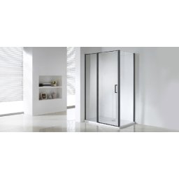 Wellis Triton Black 120x80x190 egy nyĂ­lĂłajtĂłs szĂśgletes zuhanykabin - matt fekete Easy Cleannel