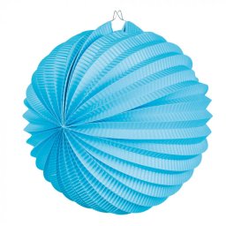 Gömb papír lampion, 23 cm, világoskék