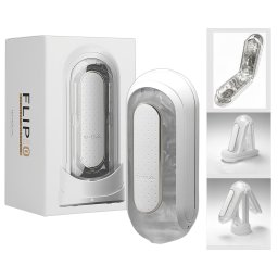 TENGA Flip Zero - vibrációs maszturbátor férfiaknak (fehér)