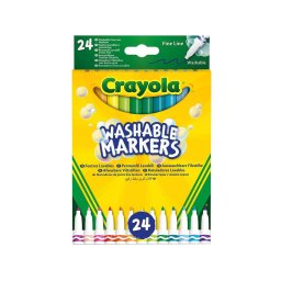Crayola: lemosható, vékony hegyű filctoll készlet - 24 db-os