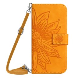 ART SUN FLOWER Pénztárca tok szíjjal Motorola Moto G54 5G / G54 5G Power Edition sárga