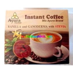 Ayura Herbal Cappuchino VANÍLIÁS, instant, 10 tasak/doboz - Stéviával édesített és növényi pálmatejjel készült