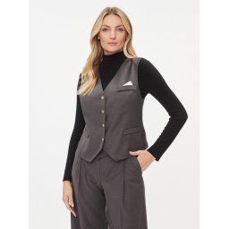 Maryley Öltönymellény 23IB140/52GR Szürke Slim Fit