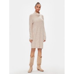 ONLY Kötött ruha 15306945 Bézs Relaxed Fit