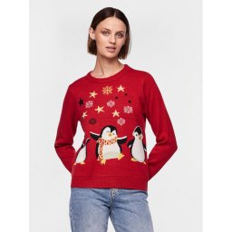 Pieces Sweater 17121018 Piros Regular Fit