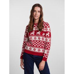 Pieces Sweater 17121018 Piros Regular Fit