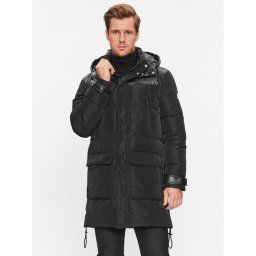 KARL LAGERFELD Pehelykabát 455001 534501 Fekete Regular Fit