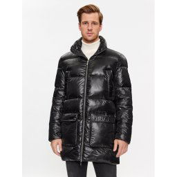 KARL LAGERFELD Pehelykabát 455002 534513 Fekete Regular Fit