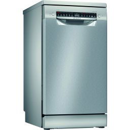 BOSCH SPS4HMI53E Serie 4, Szabadonálló mosogatógép, 45 cm, silver-inox, SPS4HMI53E, Home Connect