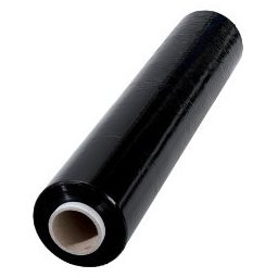 Kézi sztreccsfólia, fekete, 50 cm széles