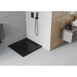 Mexen Slim zuhanytálca 100 x 100 cm, fekete+szifon fekete - 40701010B Zuhanytálca
