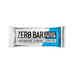 BIOTECH USA Fehérjeszelet, gluténmentes, 50g, BIOTECH USA "Zero Bar", csokoládé-kókusz
