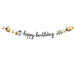 Fűzér, építő járművek, happy birthday, 2m