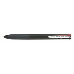 PILOT Golyóstoll, 0,27 mm, nyomógombos, fekete, PILOT "Super Grip G", négyszínű