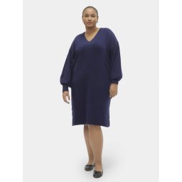 Vero Moda Curve Kötött ruha 10294755 Sötétkék Loose Fit
